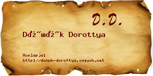 Dömök Dorottya névjegykártya