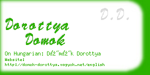 dorottya domok business card